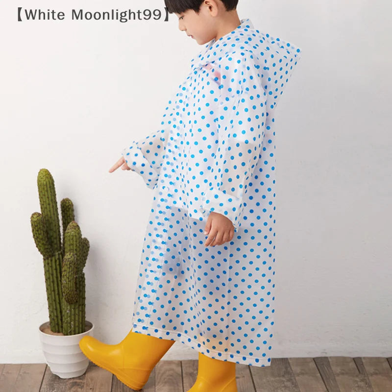 Kids Portable Hooded Raincoat | Waterproof Rain Poncho for Children