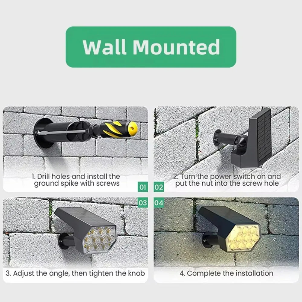 92 LED Solar Spot Lights | Waterproof Garden Pathway Lights