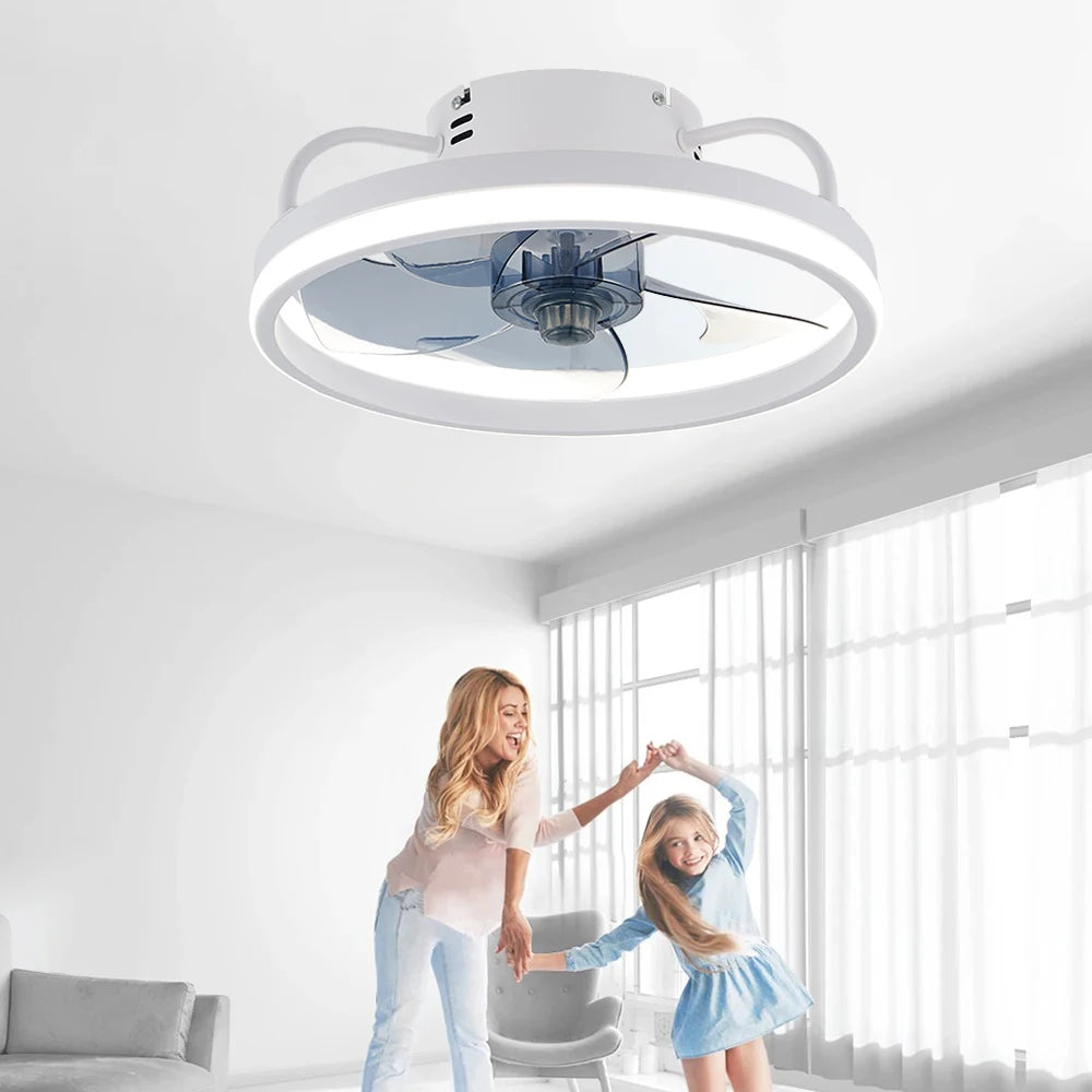 Smart Ceiling Fan with LED Light | Modern Remote-Controlled Design