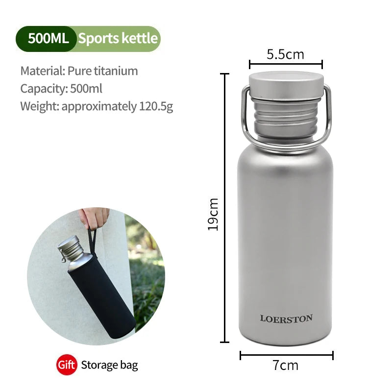 Durable Titanium Water Bottle for Outdoor Adventures | Sports Cycling Hiking