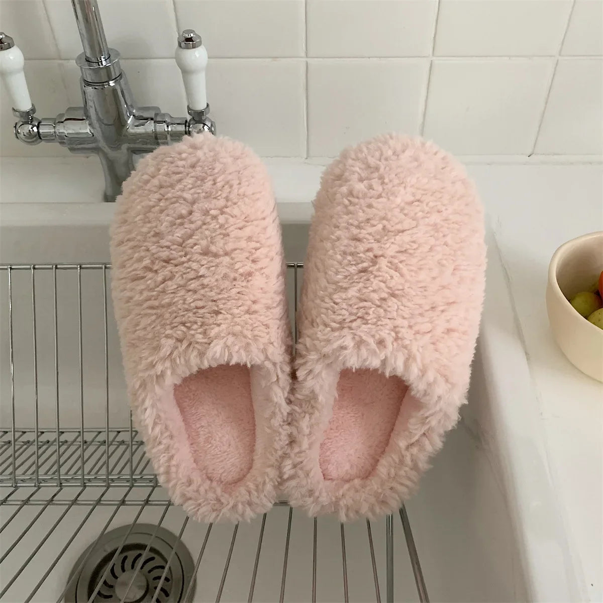 Cute Cartoon Plush Cotton Slippers for Women | Warm & Cozy