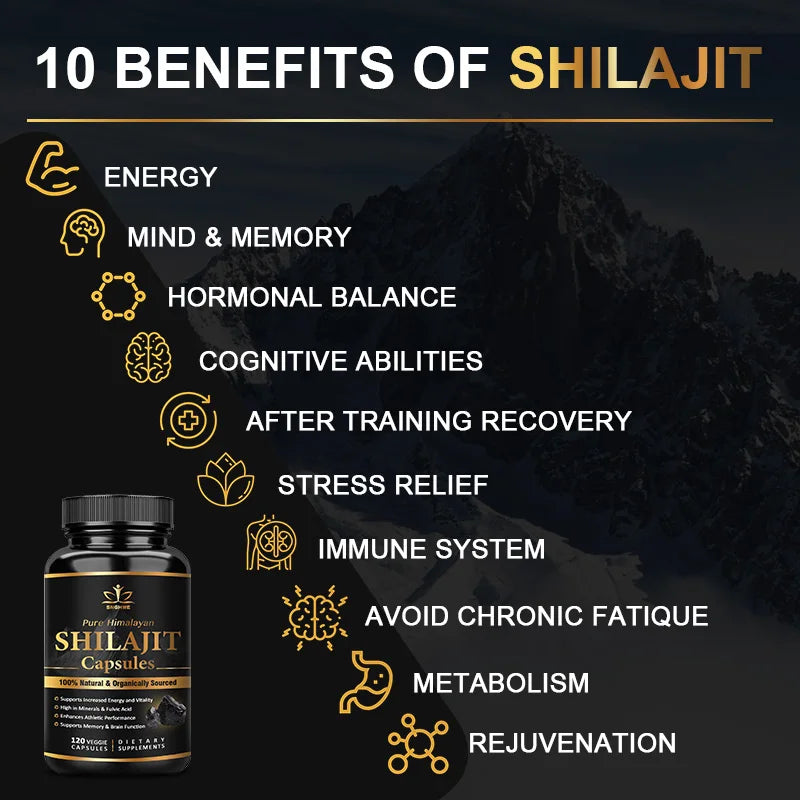 Pure Himalayan Organic Shilajit Supplement for Energy & Immunity
