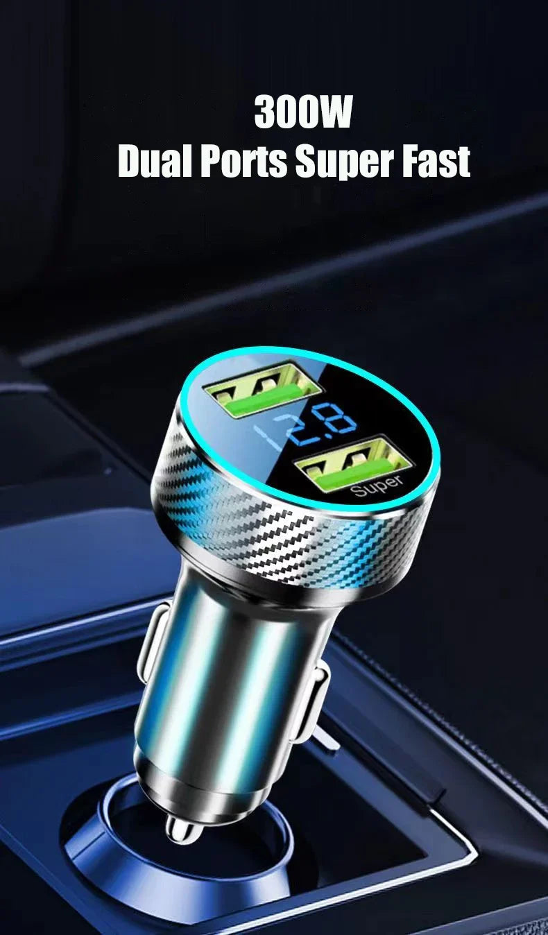 2-in-1 USB Car Charger Adapter | Super Fast GaN Charging Solution