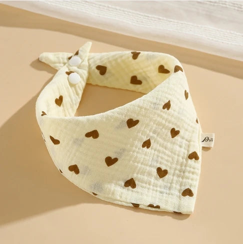 5pcs Soft Cotton Baby Muslin Bibs | Stylish & Durable Drool Cloths