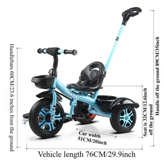 2 in 1 Toddler Tricycle | Adjustable Kids Trike for Outdoor Fun