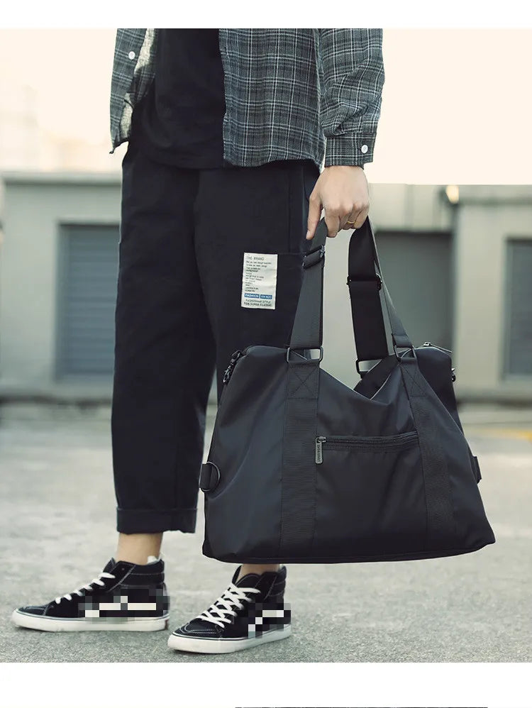 Men's Lightweight Nylon Travel Bag | Large Capacity Messenger Tote