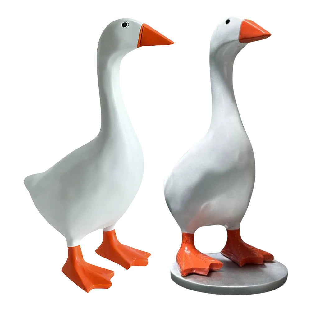 Kawaii Magnetic Silly Goose Figurine | Cute Resin Statue Decor