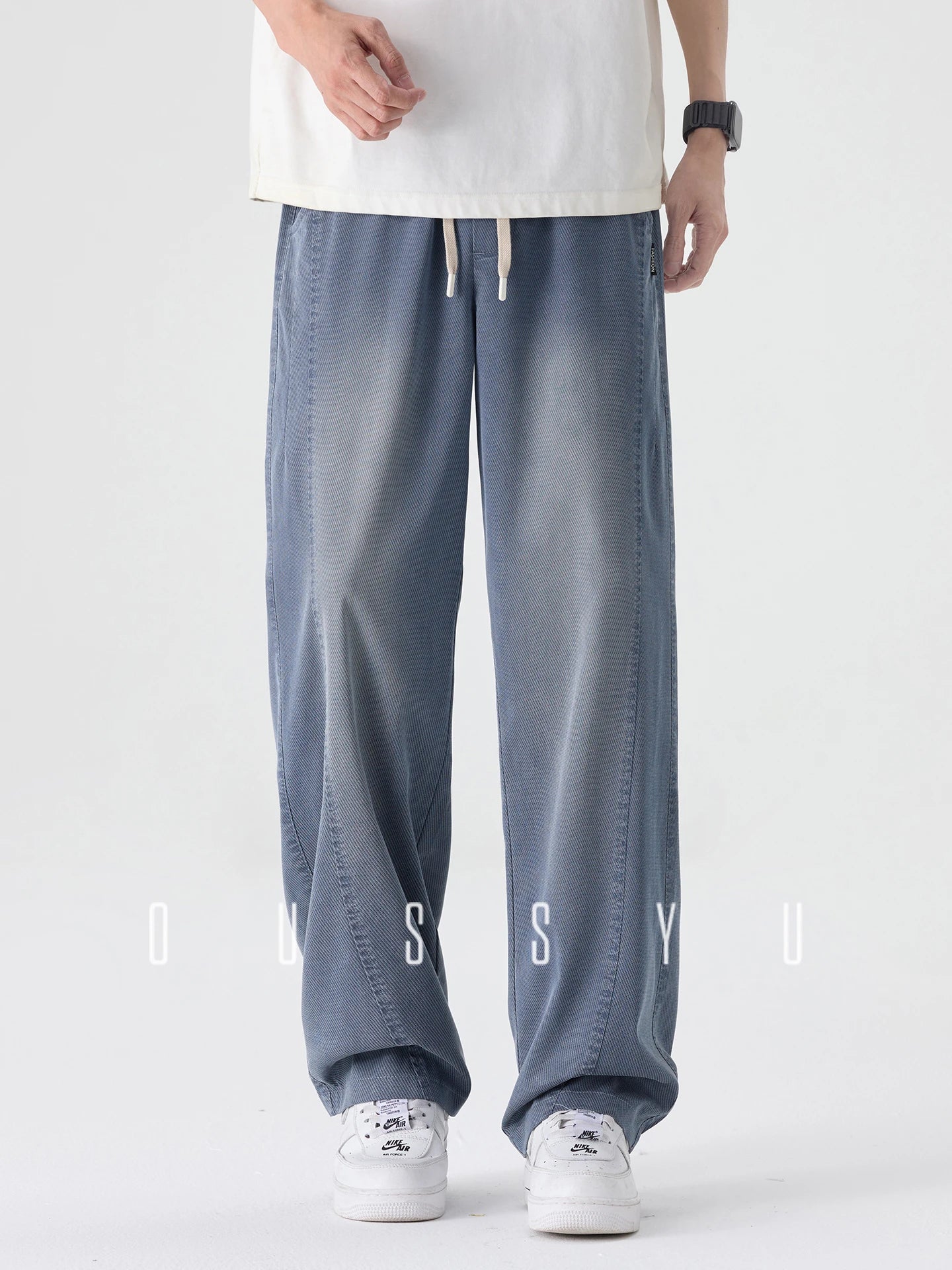 Men's Summer Lyocell Fabric Jeans | Elastic Waist Loose Fit