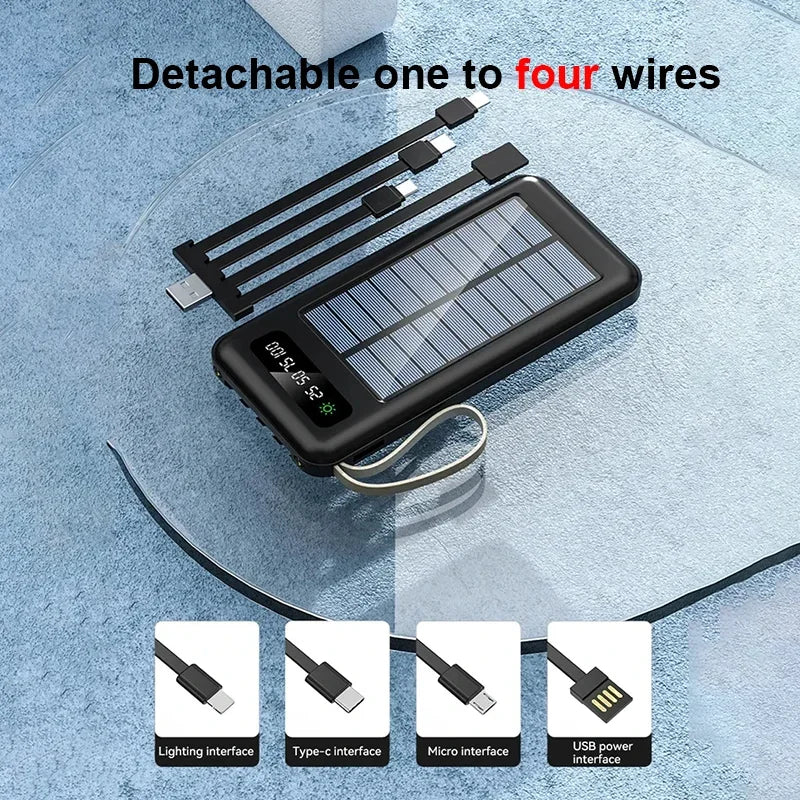 200000mAh Solar Power Bank | Fast Charging Portable Battery