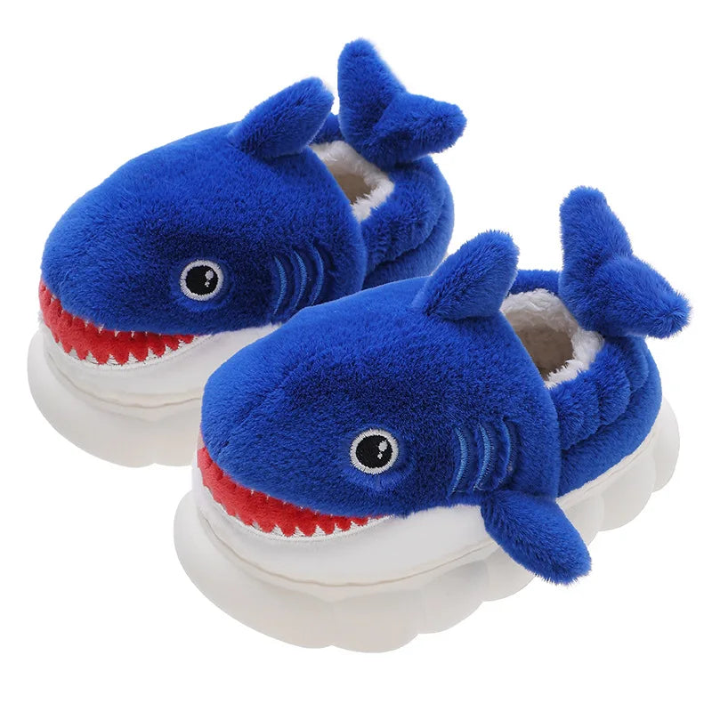 Cozy Cartoon Shark Slippers for Boys | Fun Indoor Shoes
