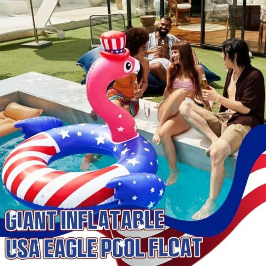 Inflatable Flamingo Pool Float 2 Pack | Fun July 4th Lake Decor