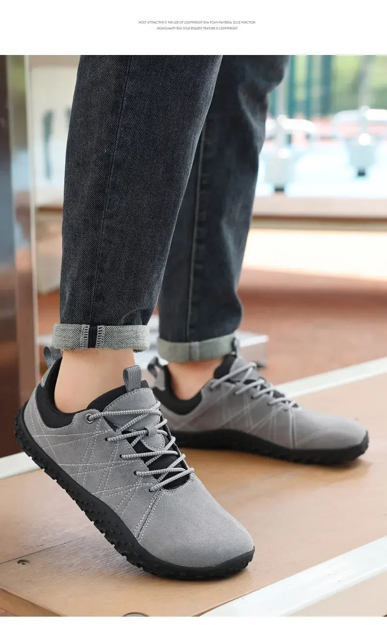 High Quality Leather Sports Shoes for Wide Feet | Anti-Slip Design