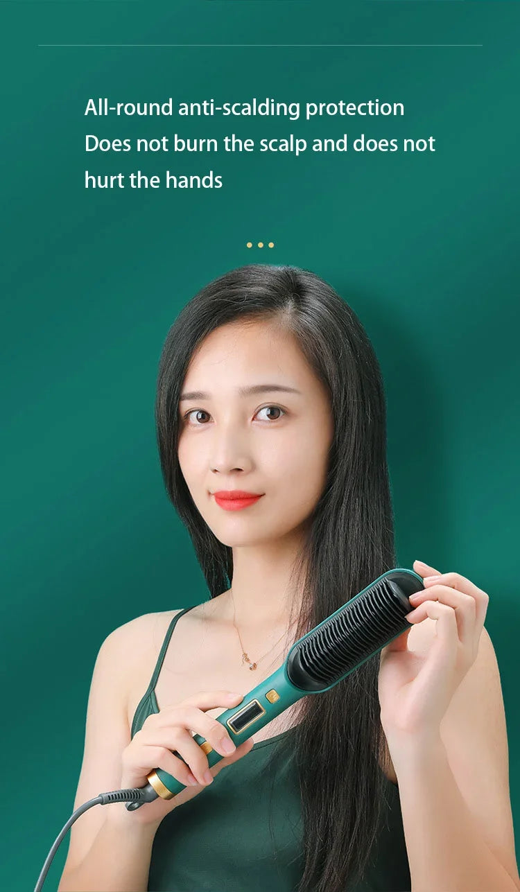 Adjustable Heat Hair Straightener Comb | Fast and Safe Styling