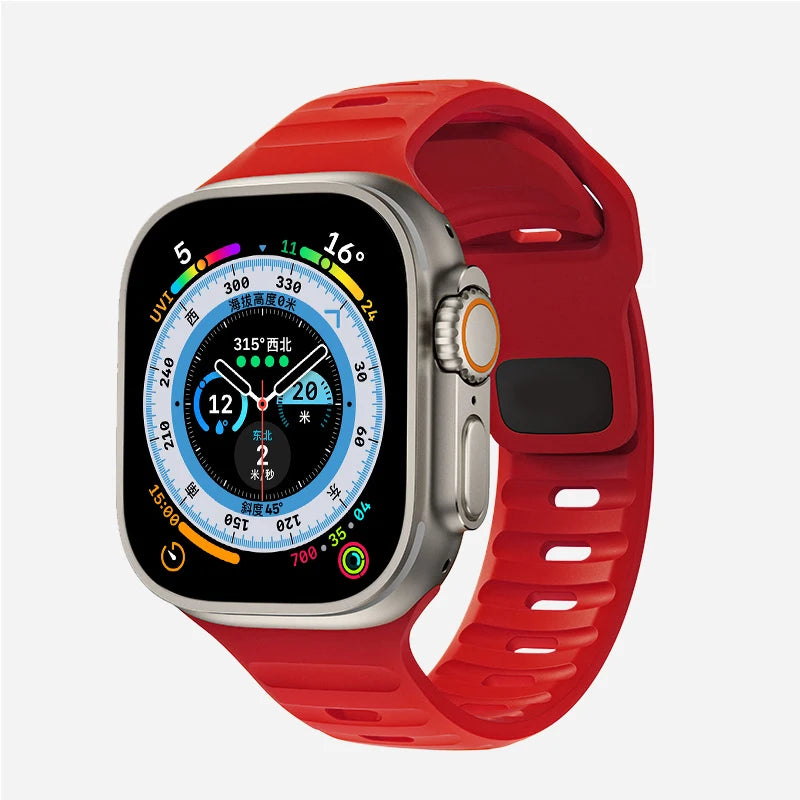 Flexible Silicone Sport Strap for Smartwatches | Comfort & Style