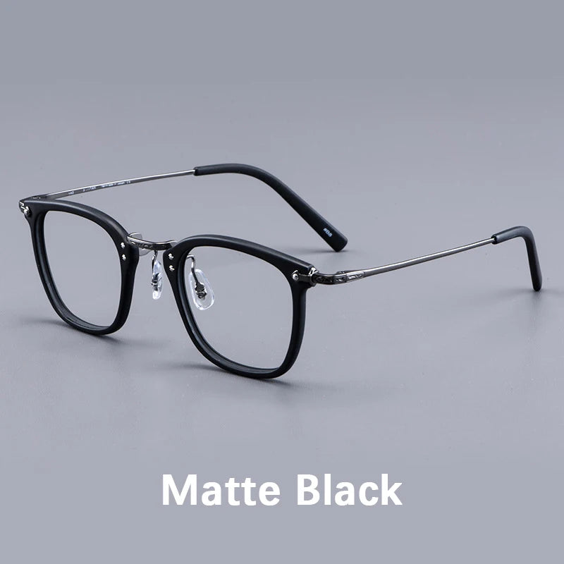Men's Luxury Pure Titanium Rectangular Frame Eyeglasses
