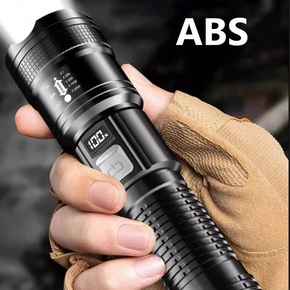High Power USB Rechargeable LED Flashlight | Waterproof Tactical Torch
