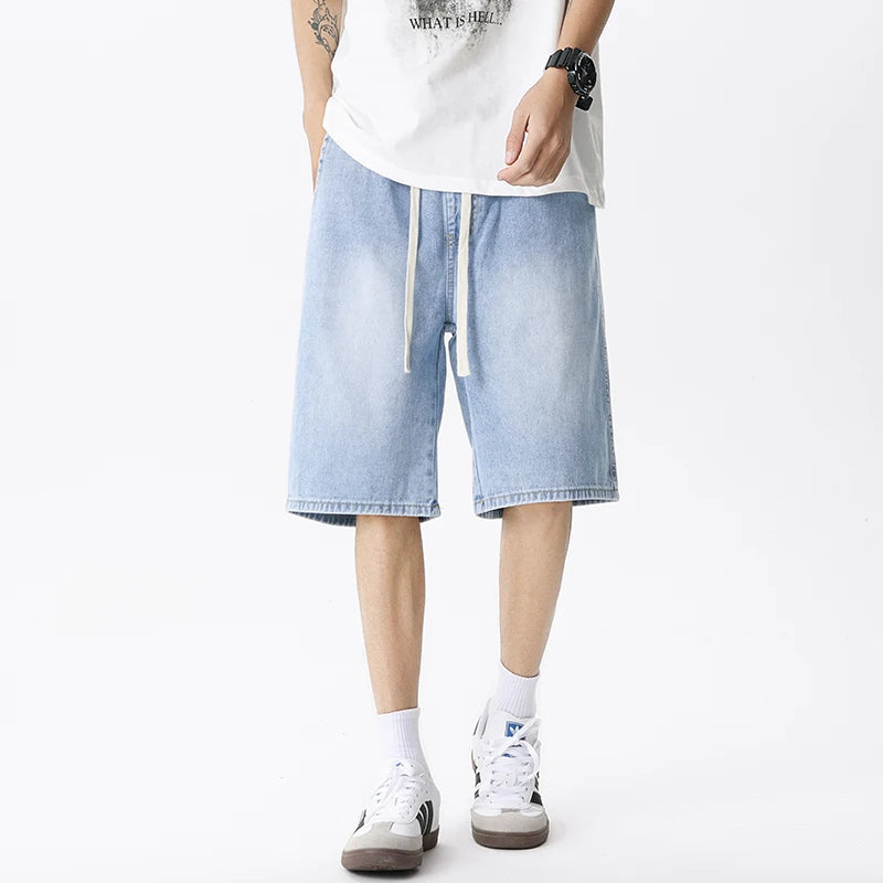 Men's Casual Light Blue Denim Shorts | Comfortable & Stylish