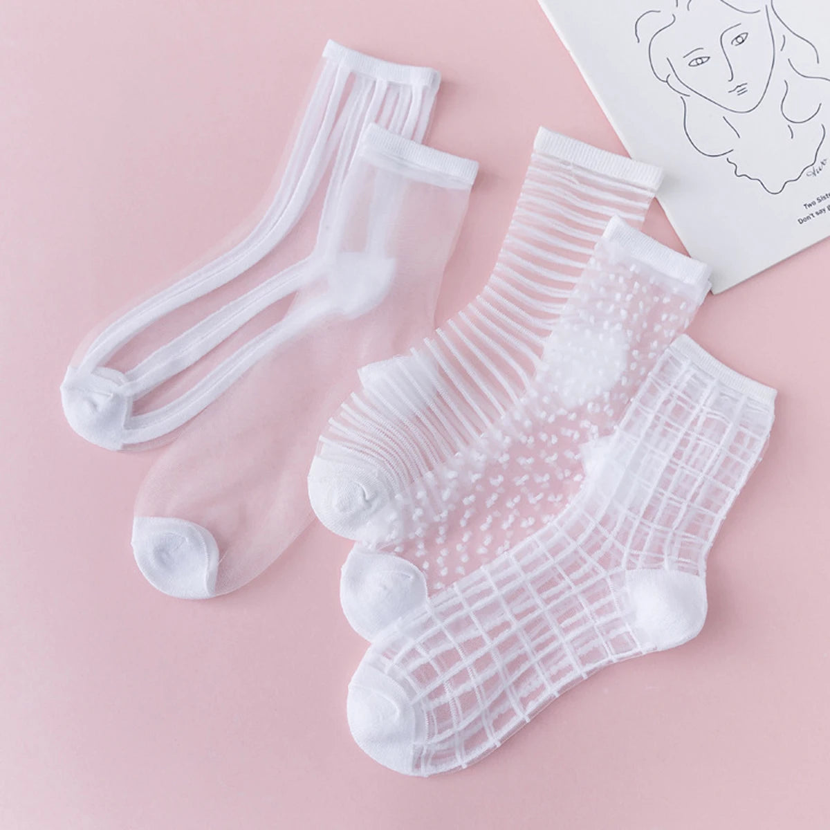 Women's Lace Socks | Stylish Thin Transparent Ankle Socks