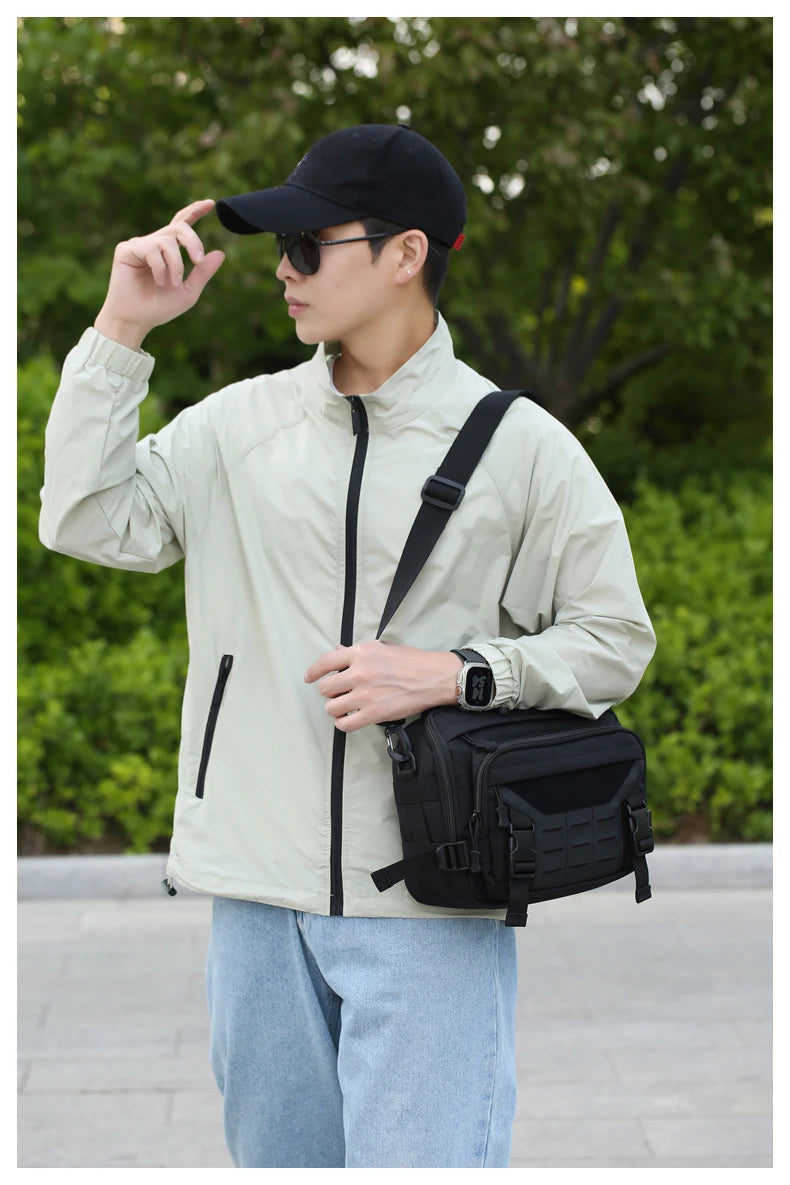 Bolso cruzado táctico para hombre | Perfecto para viajes y uso al aire libre