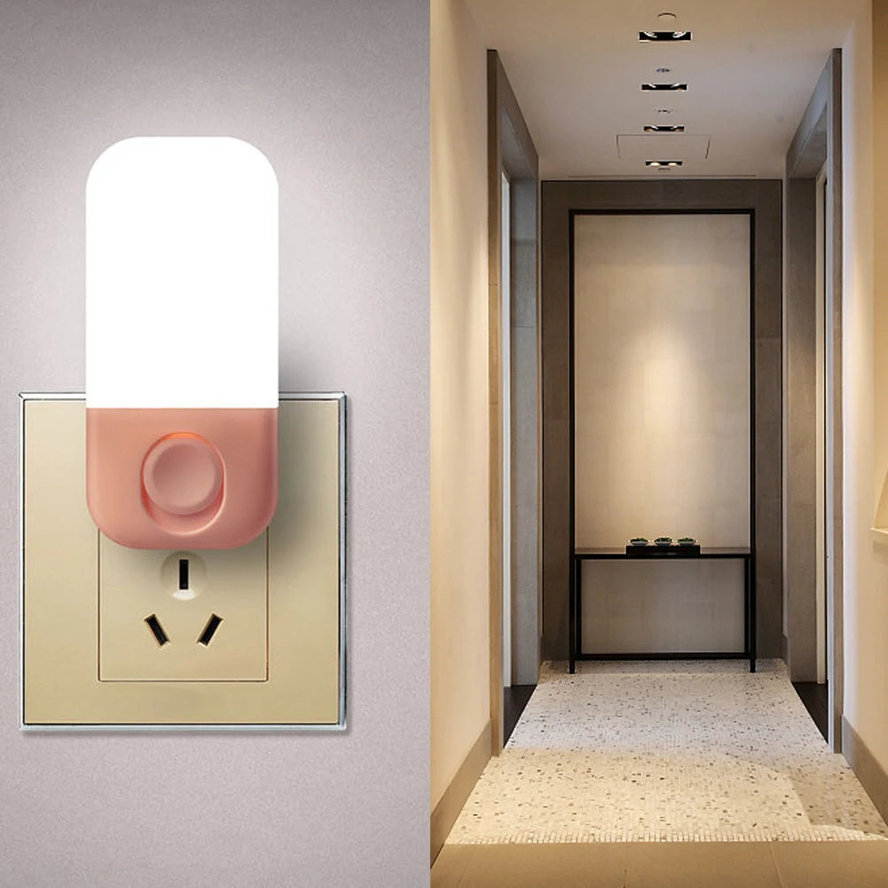 Luz nocturna LED enchufable | Iluminación blanca cálida y brillante ajustable