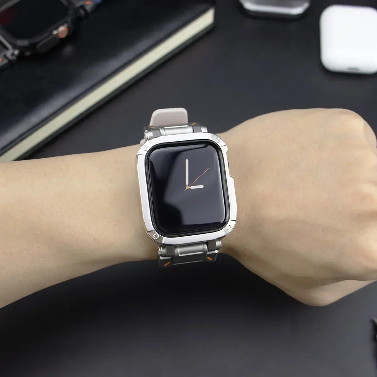 Funda protectora de TPU y pulsera de silicona para Apple Watch