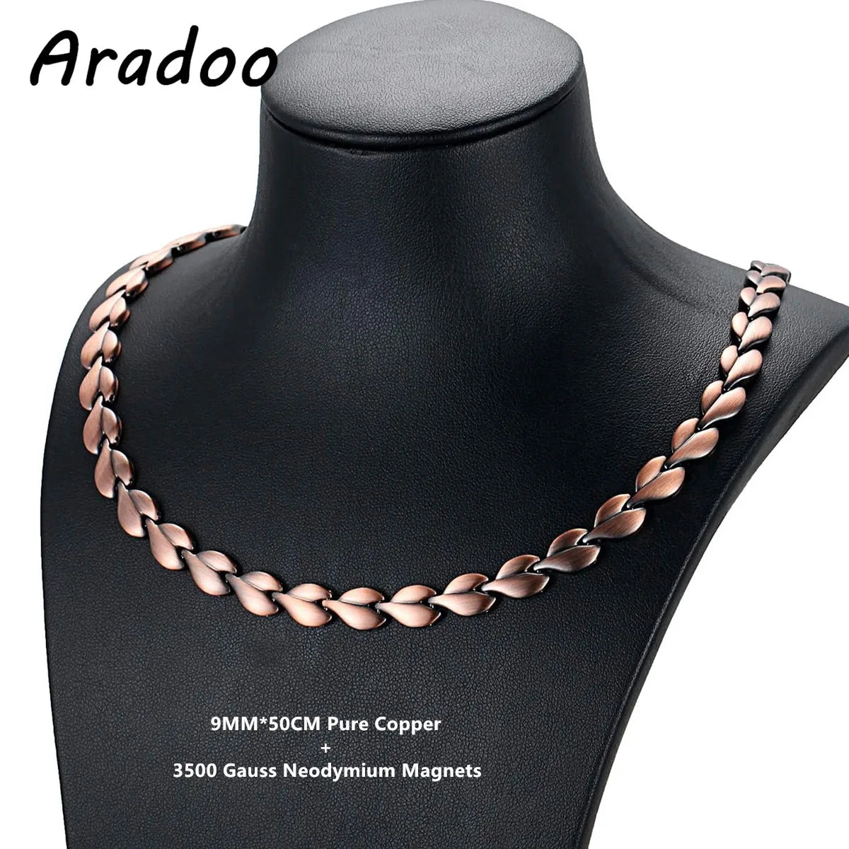 Magnetic Copper Necklace for Women | Leaf-Shaped Jewelry Gift