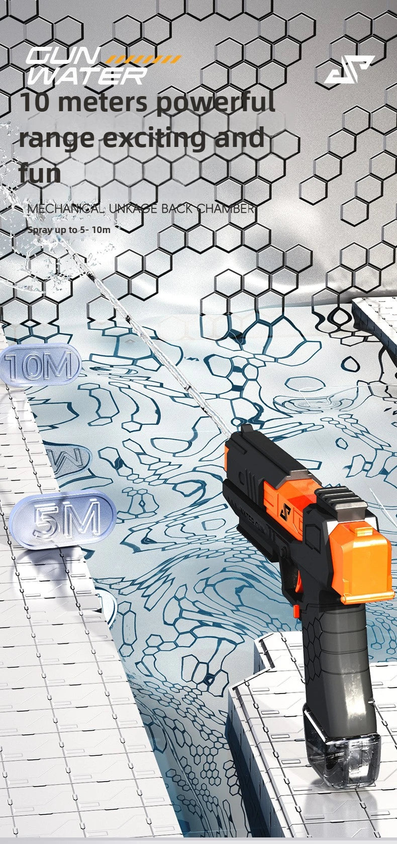 Manual Burst Water Gun | Fun Summer Outdoor Toy for Kids