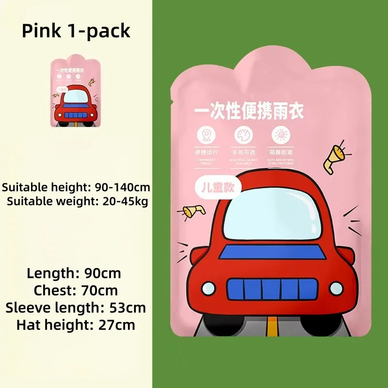 Children's Portable Disposable Raincoat for Outdoor Adventures