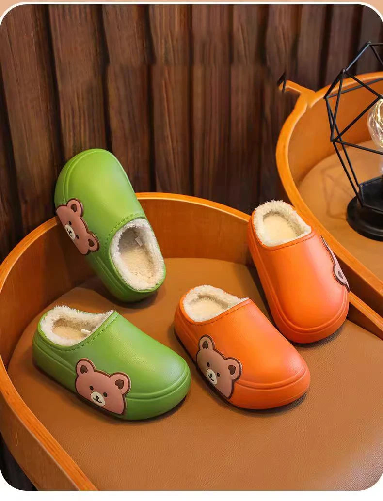 Children's Waterproof Anti-Slip Cotton Slippers | Cozy Winter Footwear