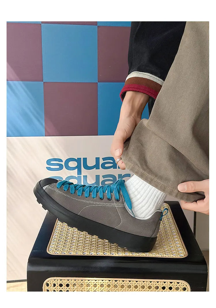 Men's Casual Suede Sneakers | Non-Slip Platform Walking Shoes