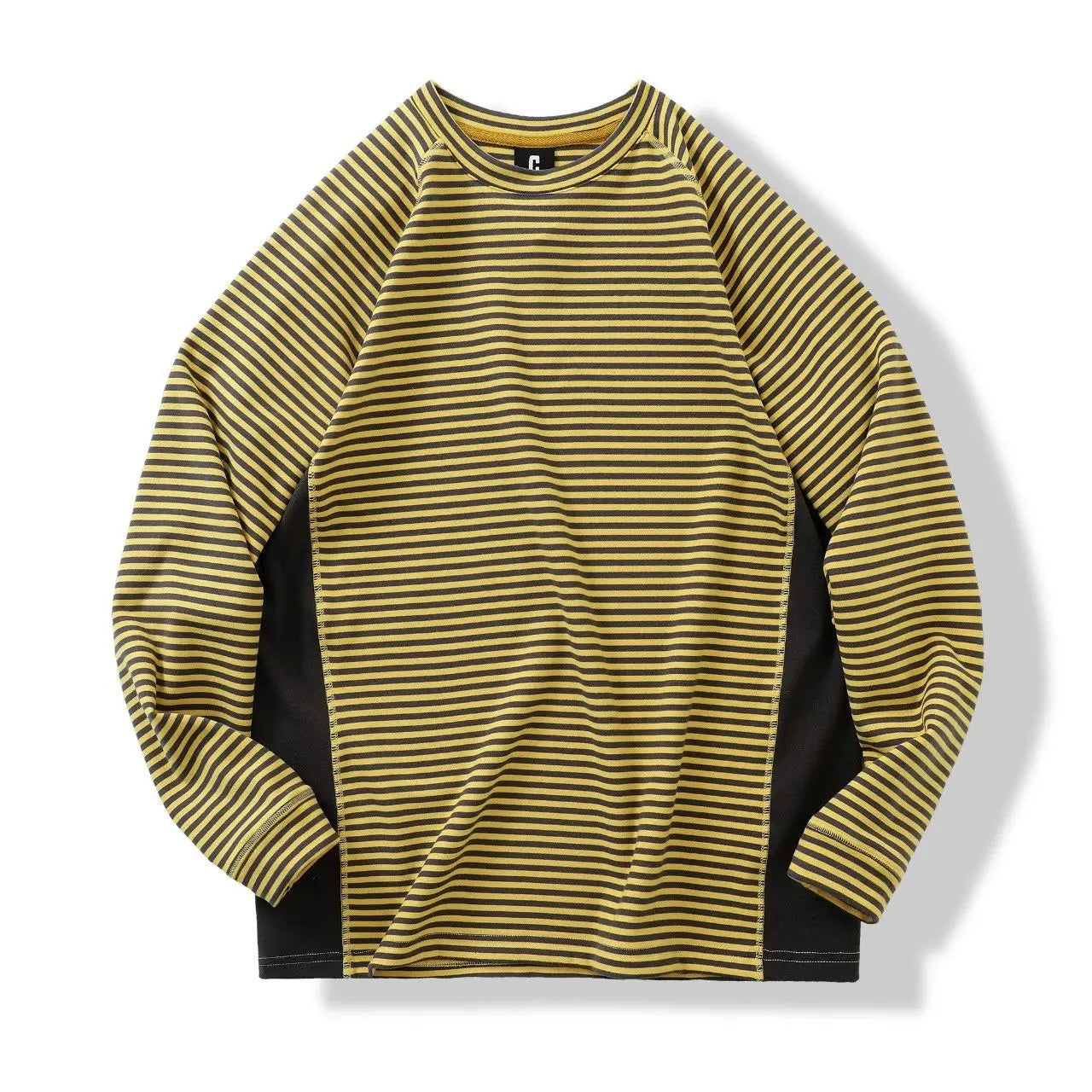 Unisex Insulated Patchwork Striped Sweatshirt | Casual Comfort