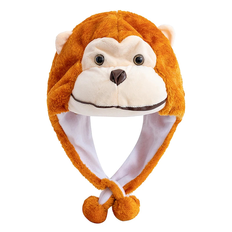 Unisex Funny 3D Bulls Head Plush Winter Beanie | Cozy Cartoon Hat