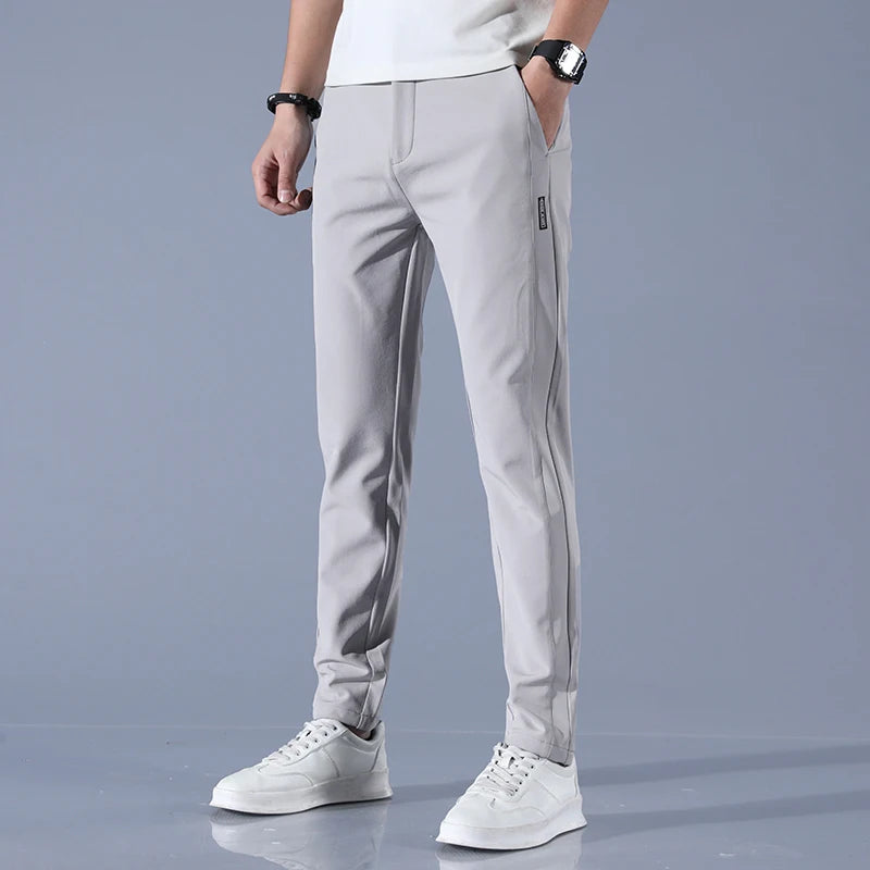 Men's Lightweight Ice Silk Golf Casual Trousers | Spring & Summer Style