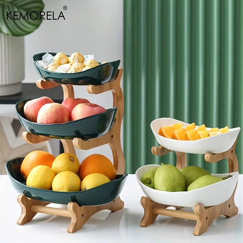 Frutero Elegante Moderno de 2/3 Niveles | Plato Elegante para Aperitivos