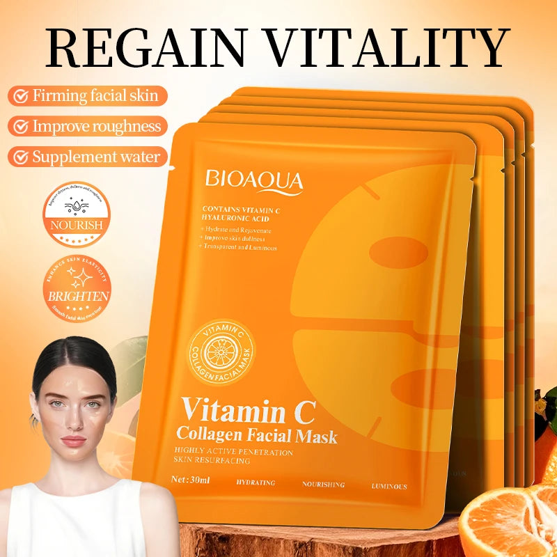Vitamin C Collagen Whitening Face Masks | Moisturizing Anti-Aging