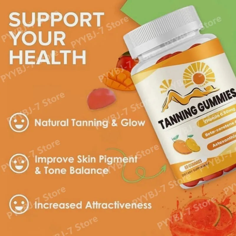 Tanning Gummies with Astaxanthin & Vitamin C for Healthy Skin