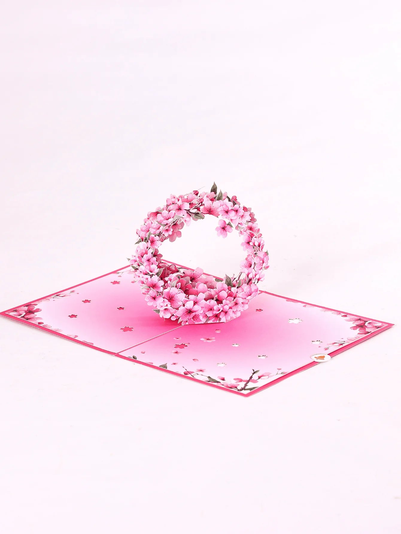 Elegant Floral Birthday & Holiday Greeting Card | Pink Rose Design