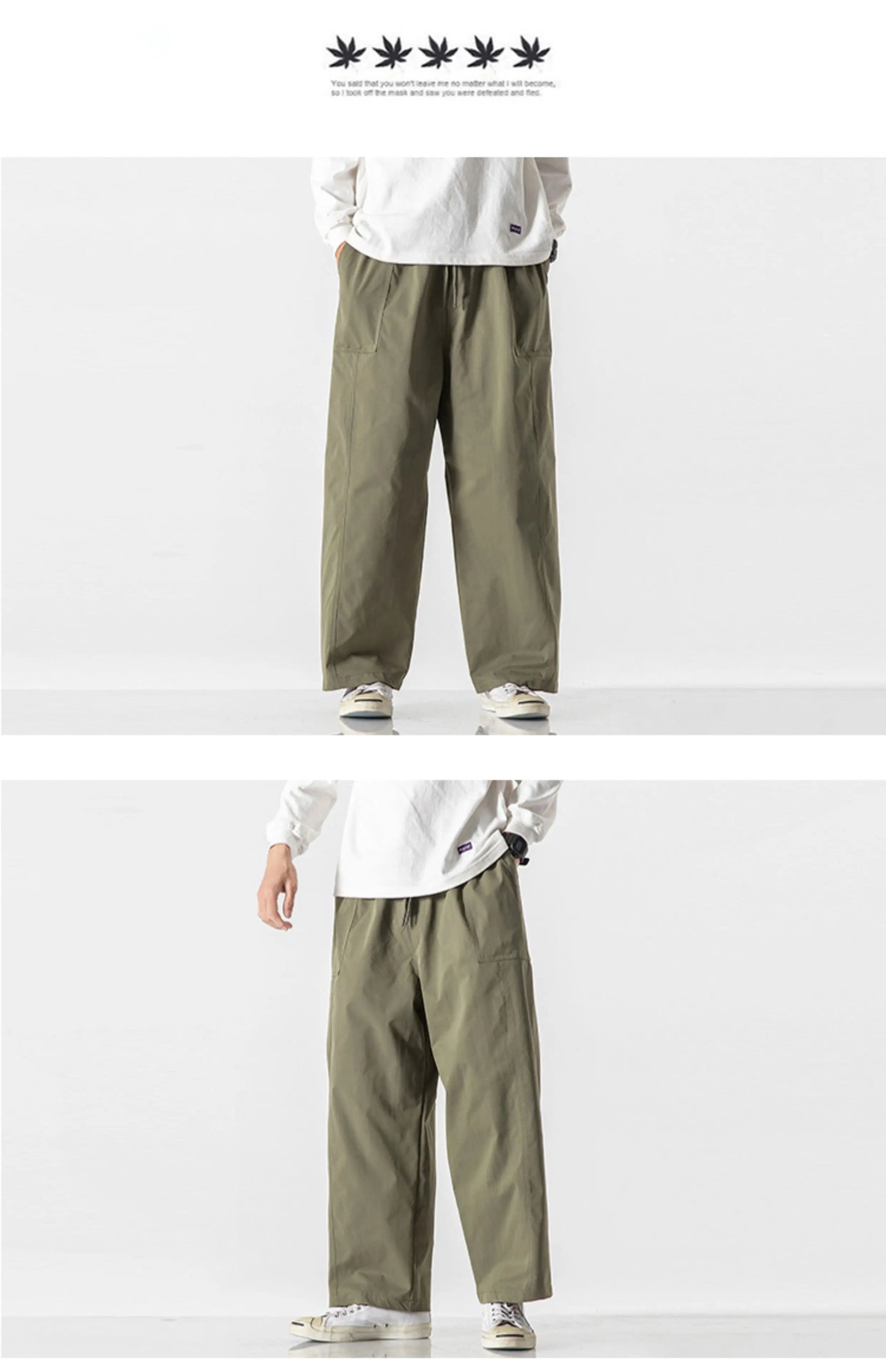 Men's Casual Wide Leg Pants | Lightweight Thin Joggers