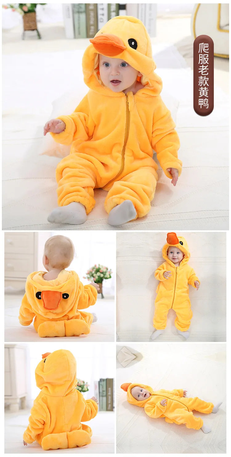 Cozy Baby Rompers | Adorable Winter Hooded Jumpsuits for Kids