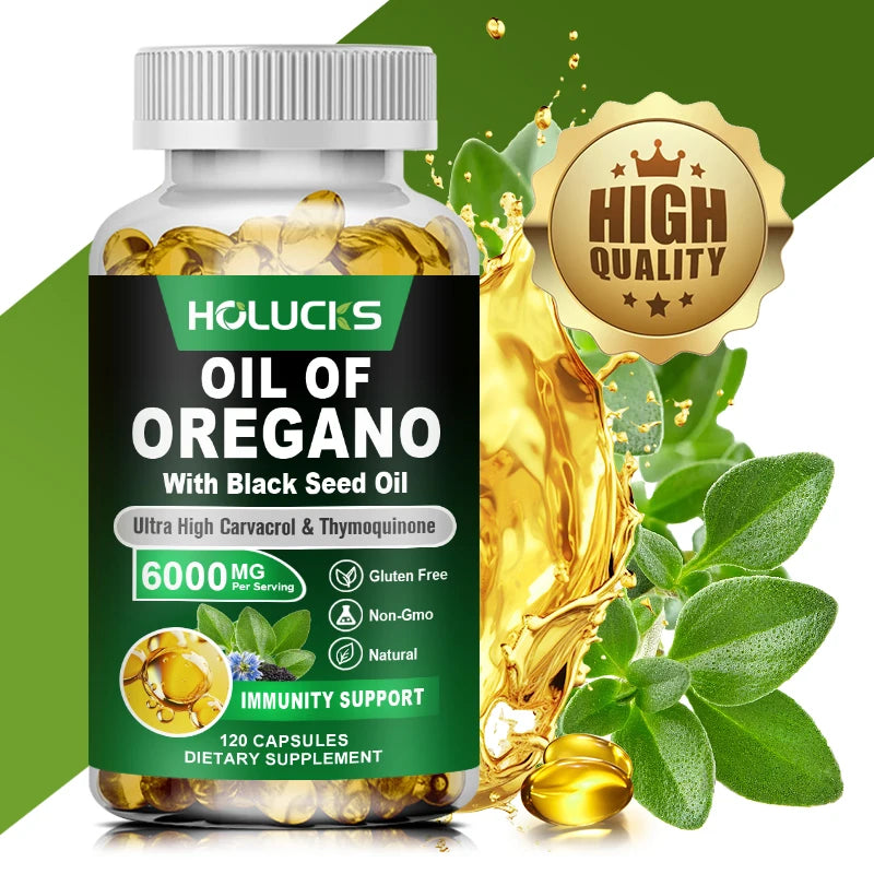 Organic Oregano Oil Softgels | Digestive & Immune Support