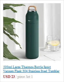 Smart LED Display Vacuum Tea Cup | Insulated Stainless Steel Bottle