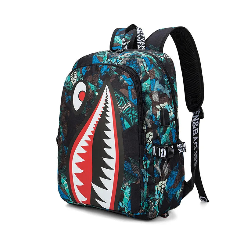 Stylish Shark Pack Backpack for Kids | Durable School Travel Bag
