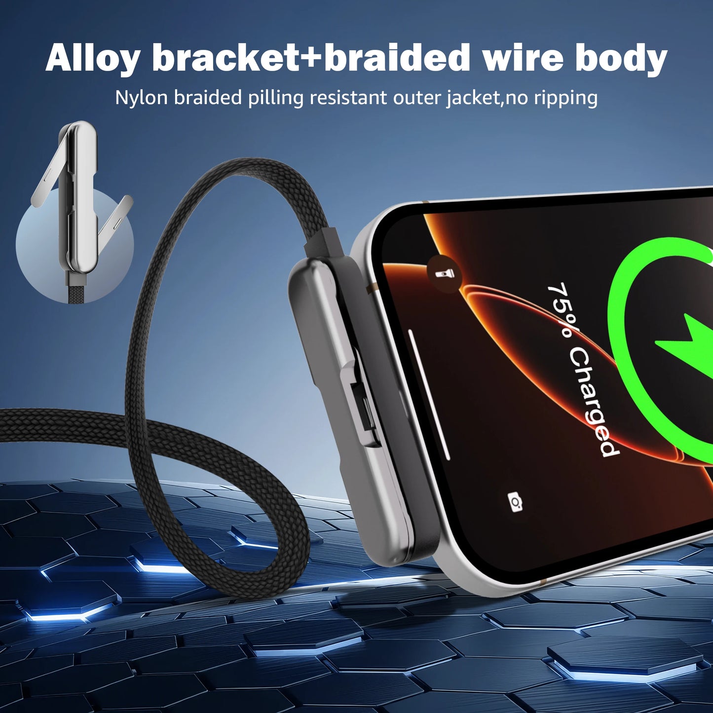 240W Multi-Functional Type C Fast Charging Data Cable