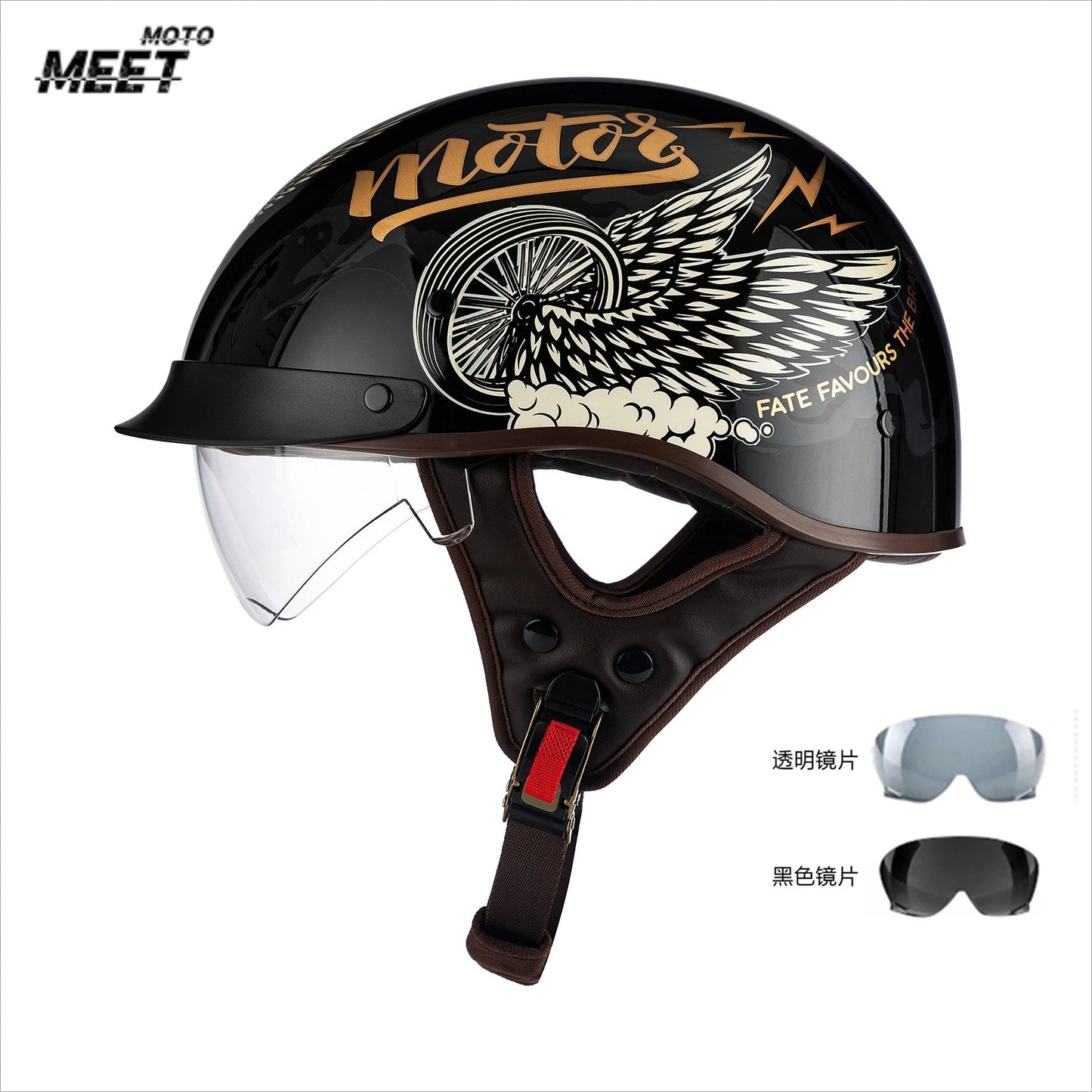 Classic Retro Half-Face Motorcycle Helmet for Riders