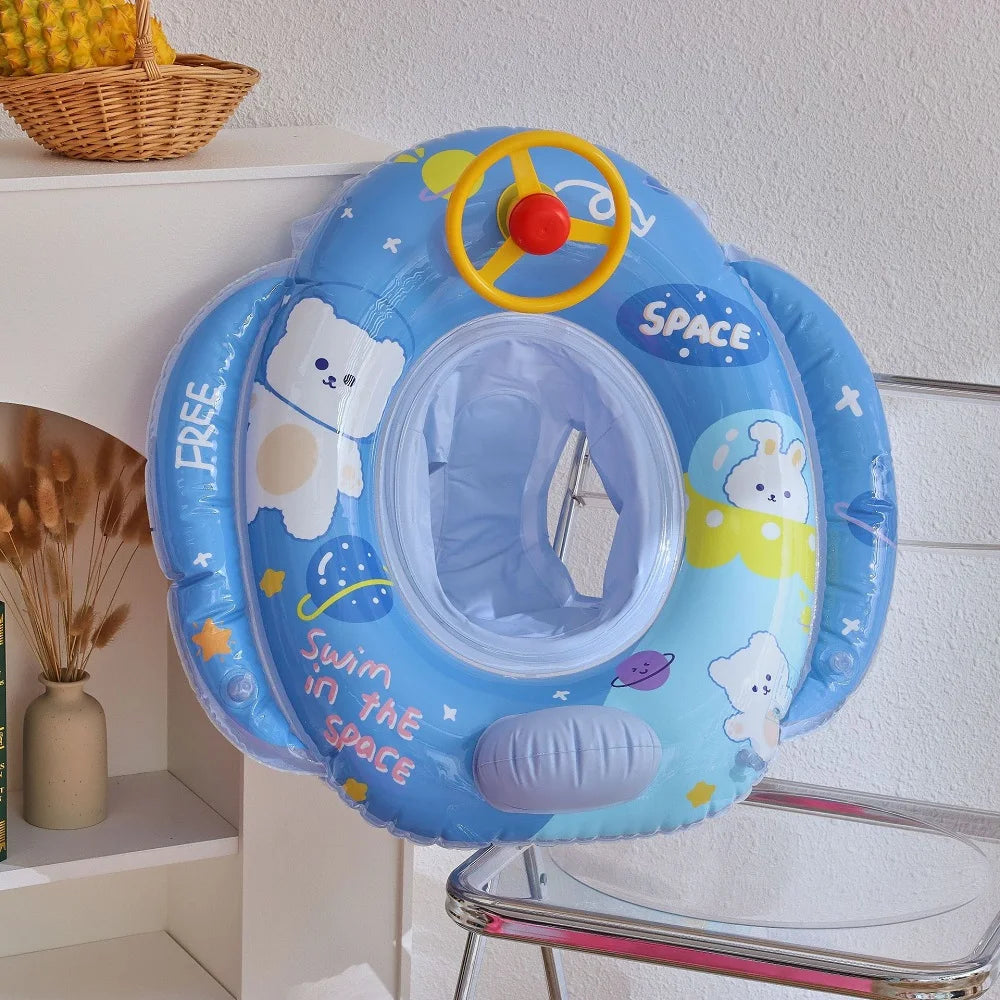 Baby Inflatable Dinosaur Swimming Ring | Fun Pool Float for Kids