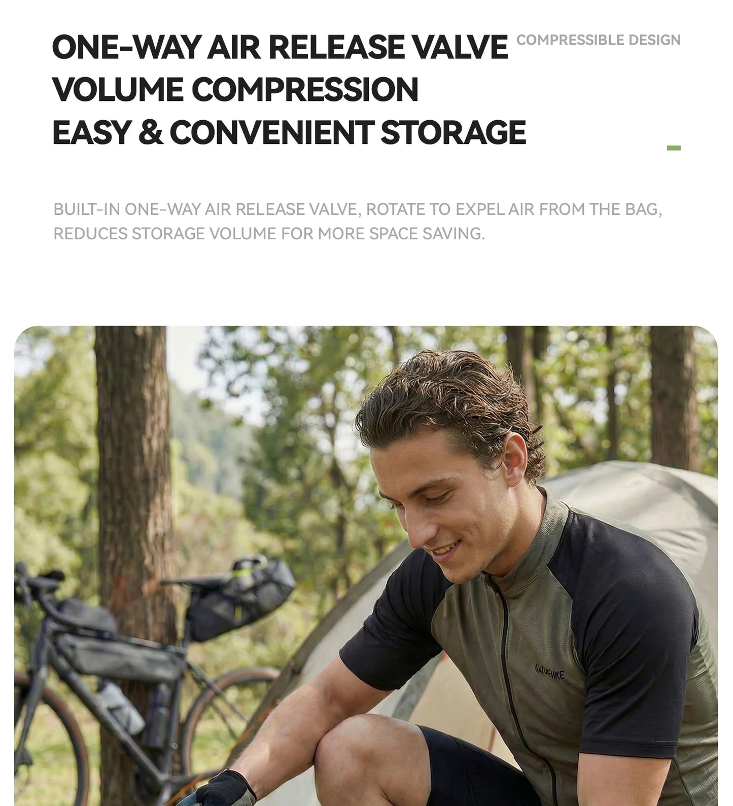 Heavy Duty Waterproof Compression Bike Bag | Quick Release Fork Pack
