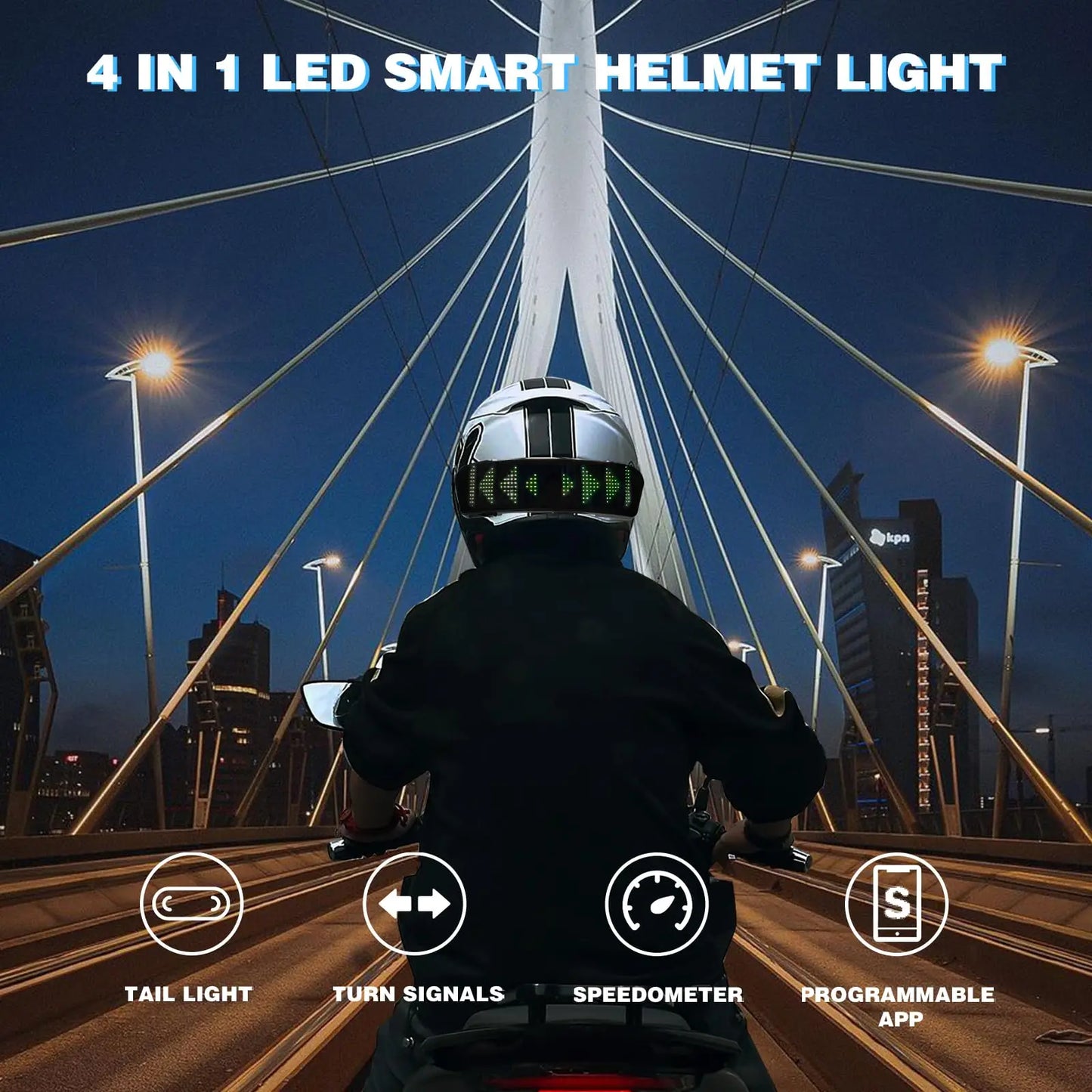 Universal LED Helmet Display | Enhance Motorcycle Safety