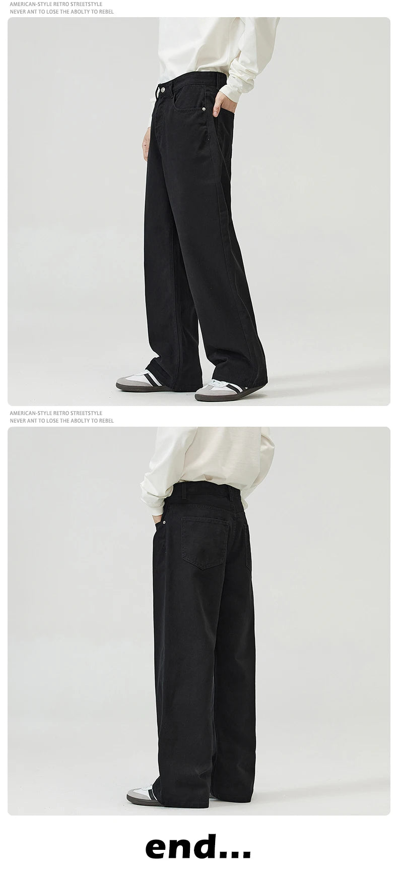Men's Comfortable Baggy Straight Jeans | Casual Fashion Denim Pants