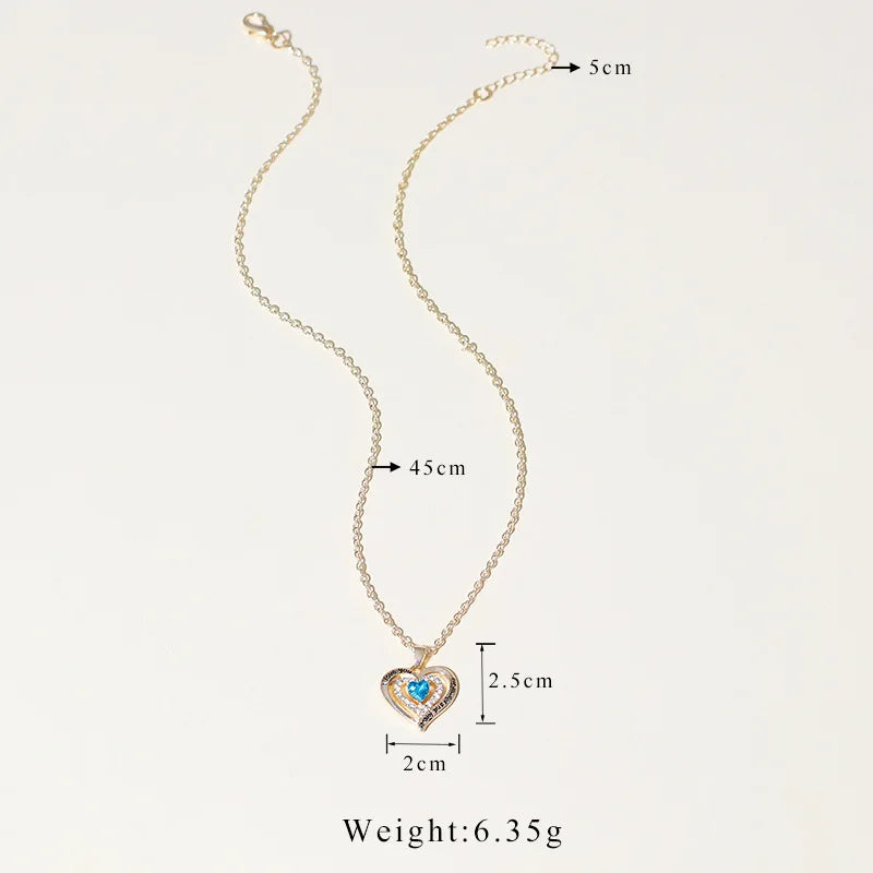 Romantic Sakura Pink Jewelry Box & Heart Necklace Gift Set for Women