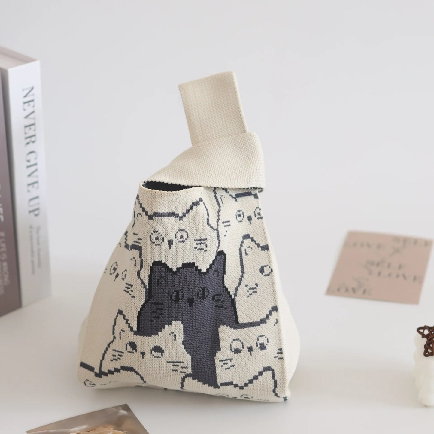 Handmade Mini Knitted Tote Bags | Portable Spring Summer Handbags